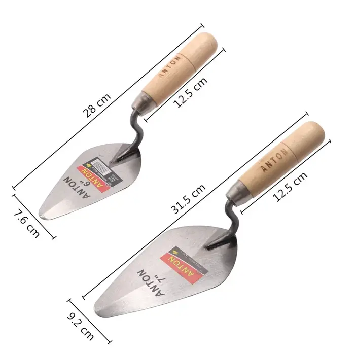 Truelle de plâtrage en acier au carbone 6 pouces 7 pouces