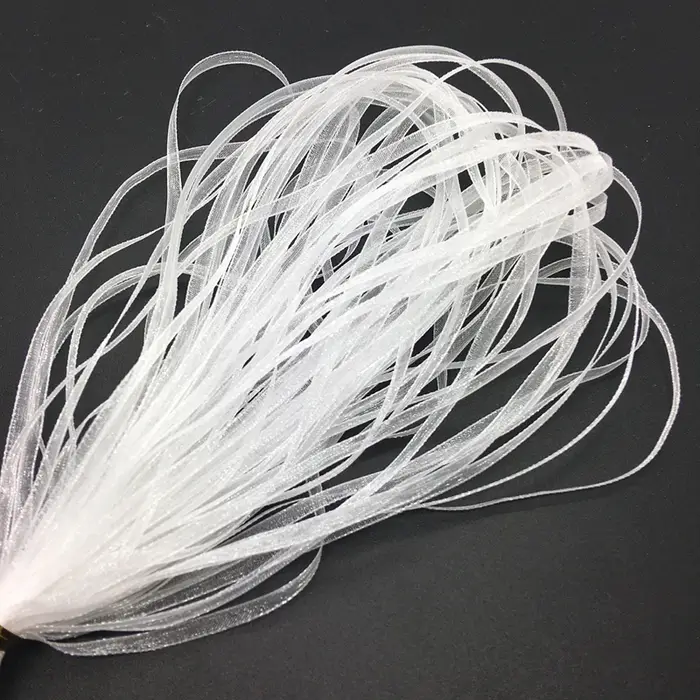 Ruban Organza de 3mm 1/8 "de large (20 mètres/lot), nœud pour cheveux, décoration de mariage, artisa