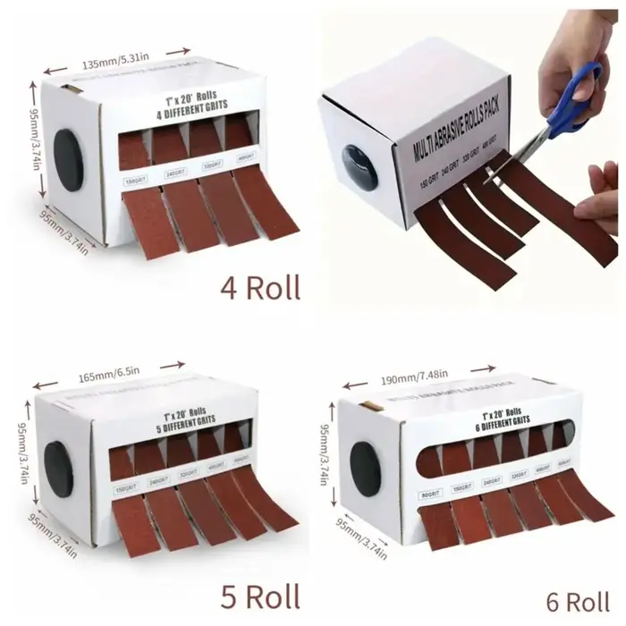4/5/6 rouleaux de toile abrasive diamantée de grain 80/150/240/320/400/600