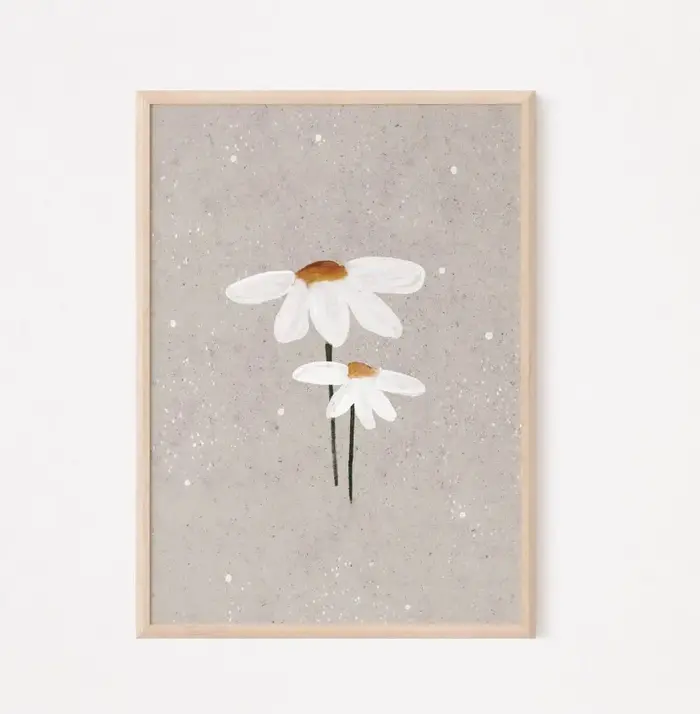 Affiche ours canard, fleur bohème chambre d'enfants