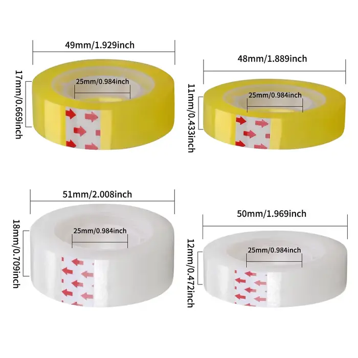 Ruban Transparent OPP, rouleaux de recharges