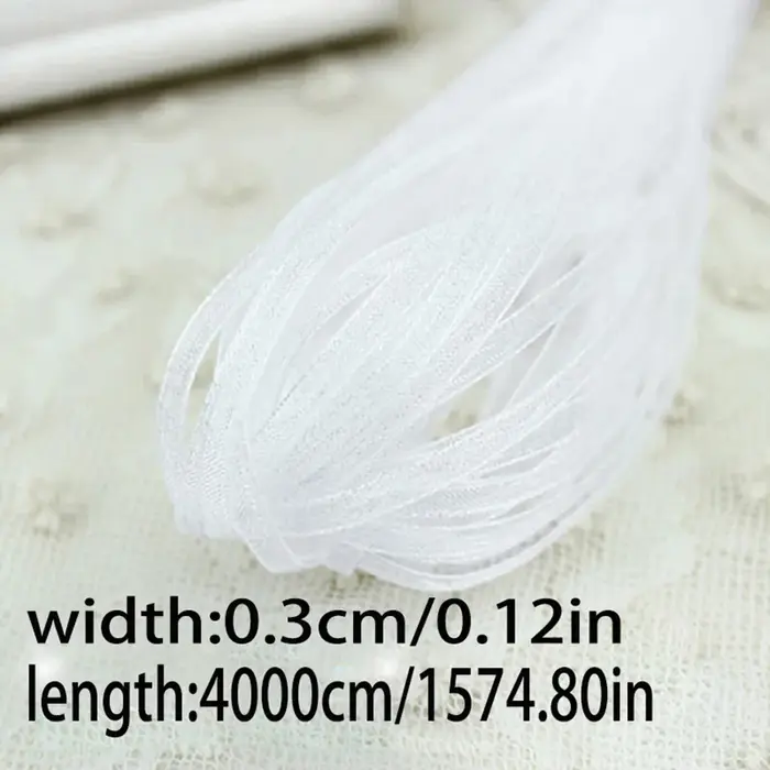 (40 mètres/lot) Rubans en organza de 3 mm