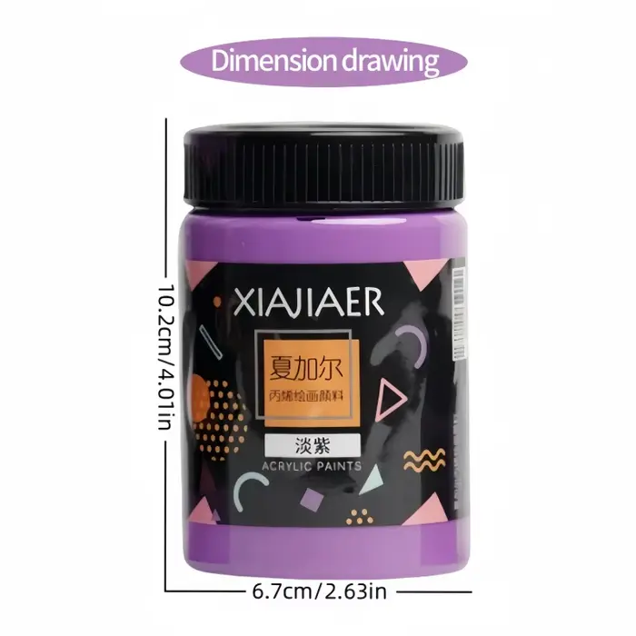 26 couleurs/300 mlxiajiaer grande bouteille peinture acrylique art production