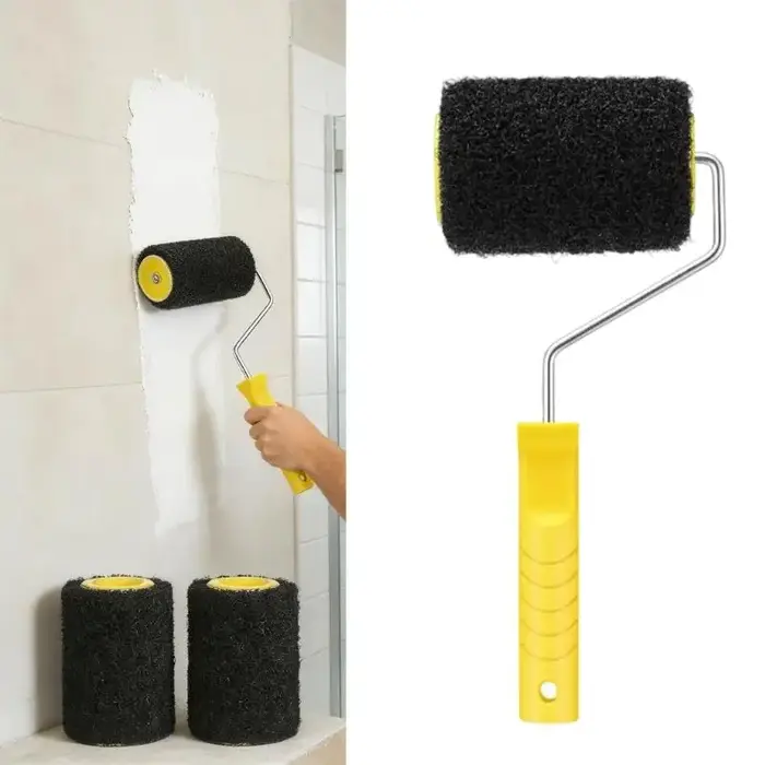 Ensemble pinceaux à rouleau à mastic 4 pouces, 652F, 3 recharges poignée pour une Application lisse 