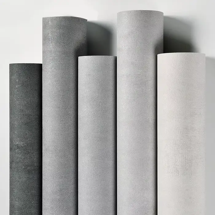 Papier peint couleur ciment gris clair