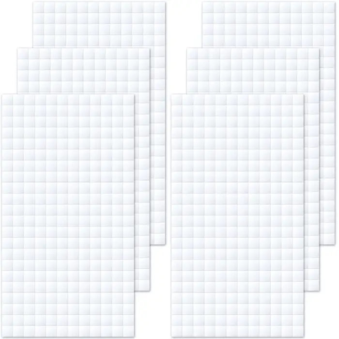 Feuilles carrées adhésives en mousse, points autocollants double face, bandes carrées pré-découpées 