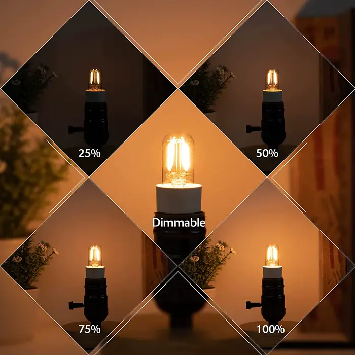 Veilleuses Led T20, ampoule à Filament tubulaire 1W, variable E12 E14, lampe de réfrigérateur Radio