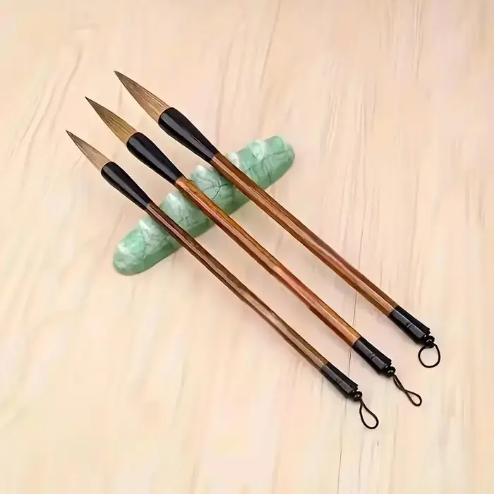 Ensemble de pinceaux de peinture de haute qualité, 3 pièces, grands, moyens et petits, pinceaux de style chinois, fournitures d'écriture et de peinture