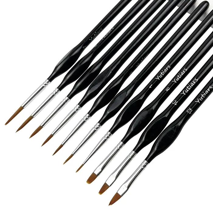 Pinceaux miniatures Drybrush-13pcs ensemble de pinceaux à peinture Micro détail, petits pinceaux à d