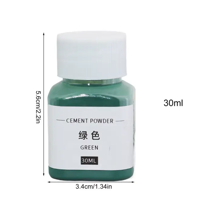 Colorant de couleur de béton en poudre de ciment 30ml, pigment de gypse pour plâtre, mastic, jointoi