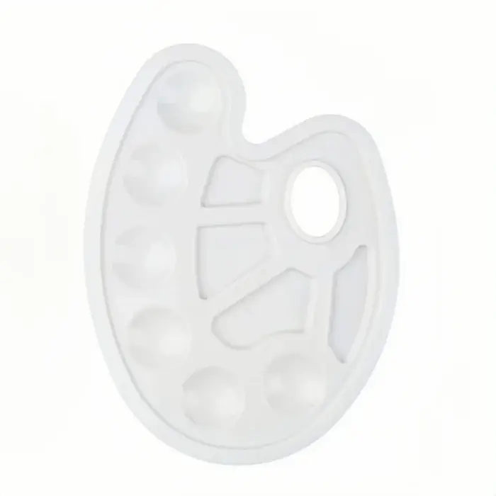 Palette en plastique blanc 1 pièce/7 pièces, palette de peinture, palette pour peinture acrylique, a