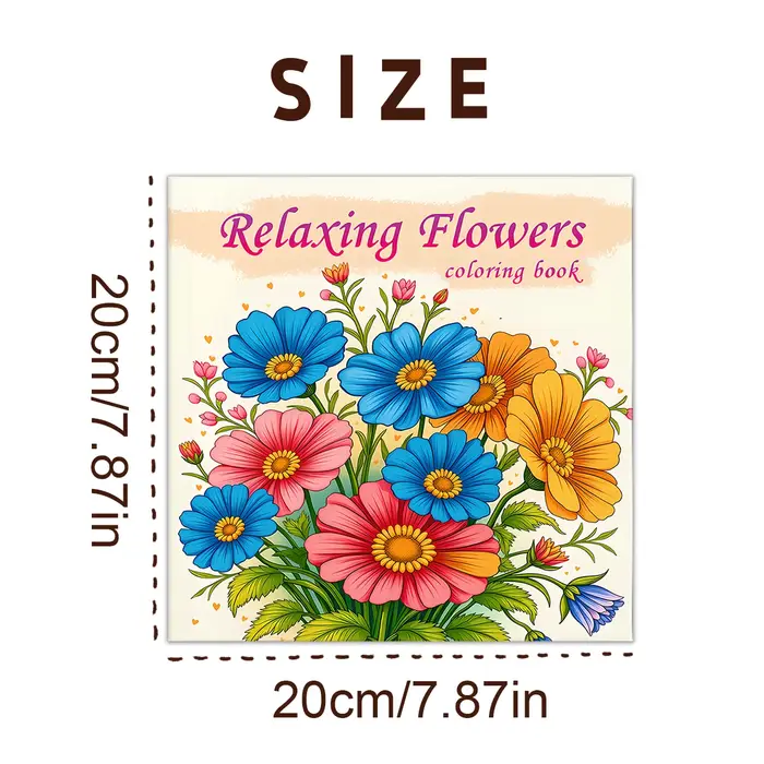 Livre de coloriage relaxant aux fleurs pour adultes – Anti-stress