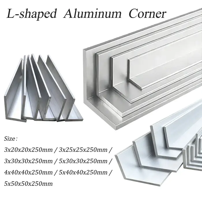 Profilé en aluminium 6061 à angle droit 20x20 25x25 30x30 40x40 50x50MM
