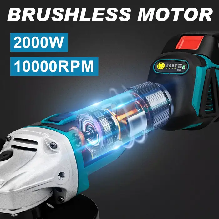 Gami 125MM meuleuse d'angle électrique sans brosse vitesse Variable M14 Machine de découpe outil de