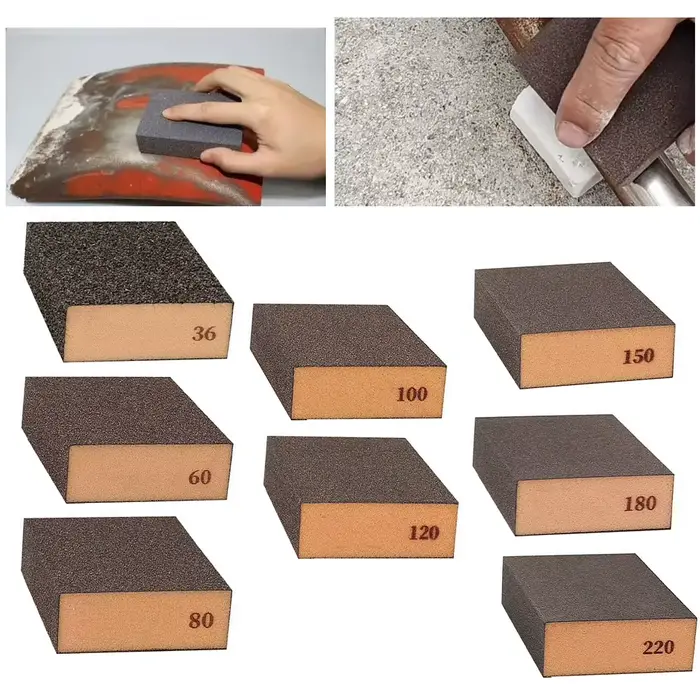 Bloc d'éponge de ponçage grain 36 à 220