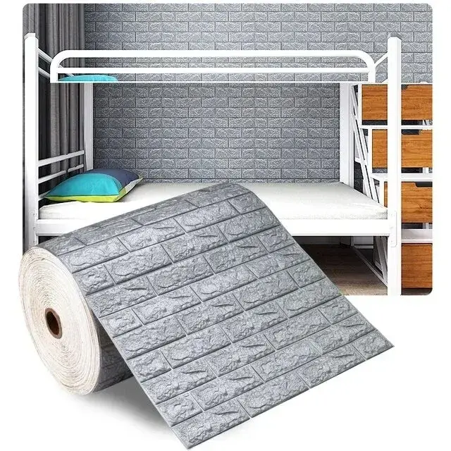 Autocollant mural en imitation brique texturée, 70cm x 100cm, auto-adhésif, imperméable, résistant a