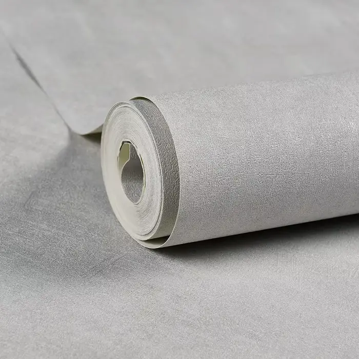 Papier peint couleur ciment gris clair