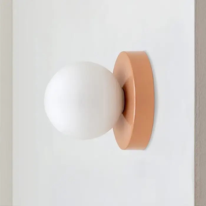Applique murale en verre nordique à LED, applique minimaliste, base G9, chambre à coucher, bureau, c