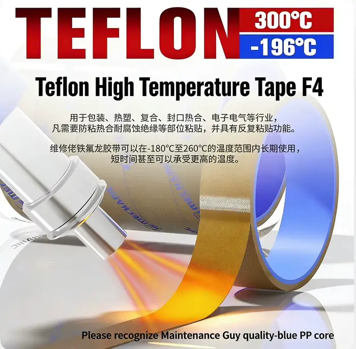 Ruban en téflon MECHANIC F4 Premium, isolation haute température, imperméable, anti-corrosion, pour 