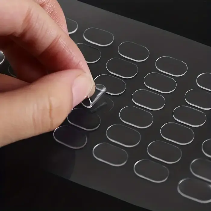 200 pièces de coussinets adhésifs transparents double face - Non marquant