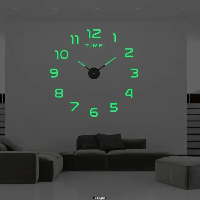 Grande Horloge murale au Design moderne 3D, à Quartz, à la mode, miroir acrylique, autocollants, déc