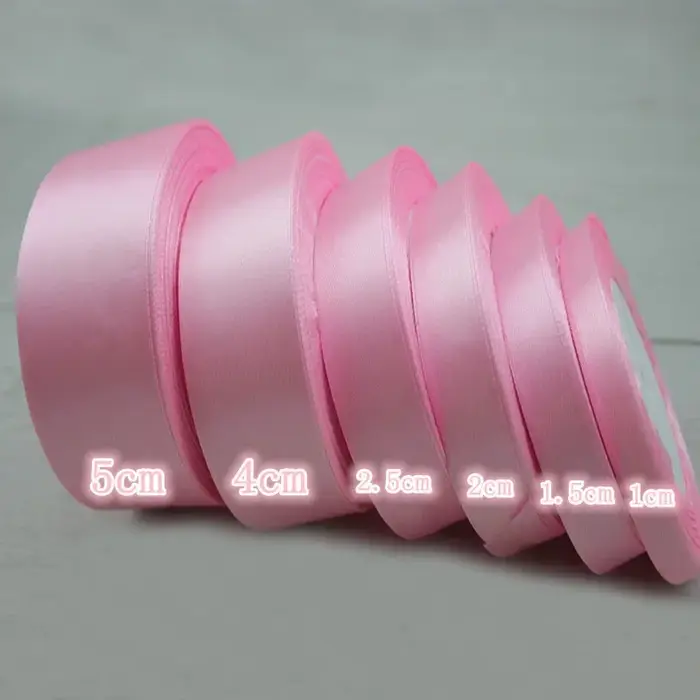 Rubans en Satin rose 6/10/15/20/25/40/50mm