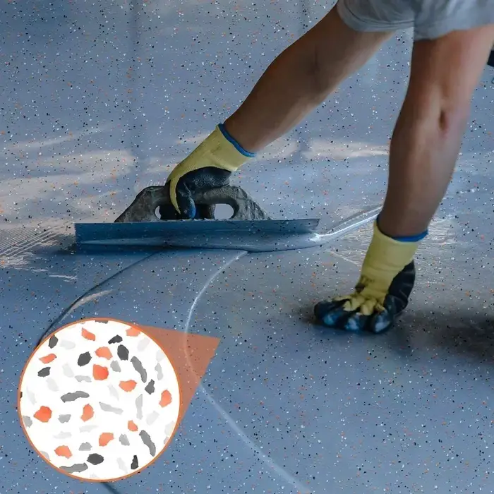 500g de copeaux de pierre décoratifs colorés pour revêtements de sol en béton