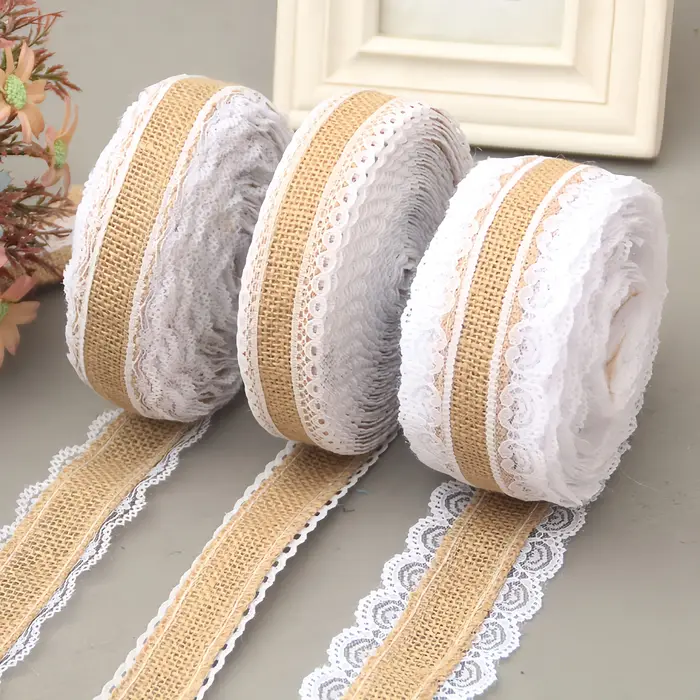 Ruban en toile de Jute naturelle de 2/5 mètres