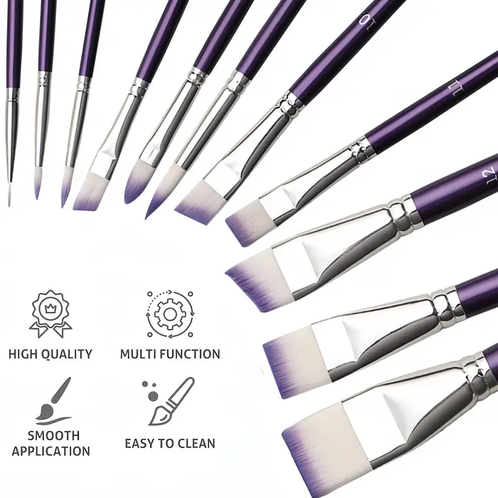 Ensemble de pinceaux de peinture professionnels