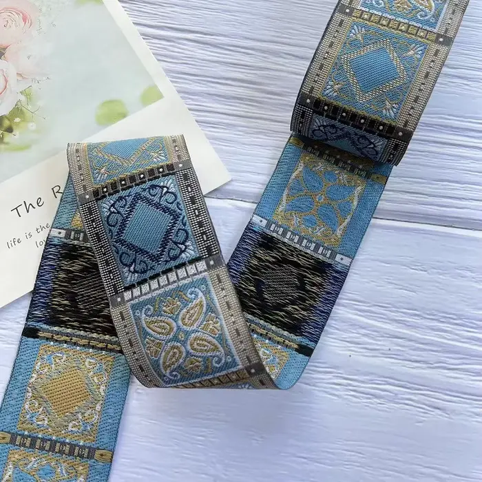 Ruban Jacquard de 1m, Accessoires Décoratifs, Sangle en Dentelle