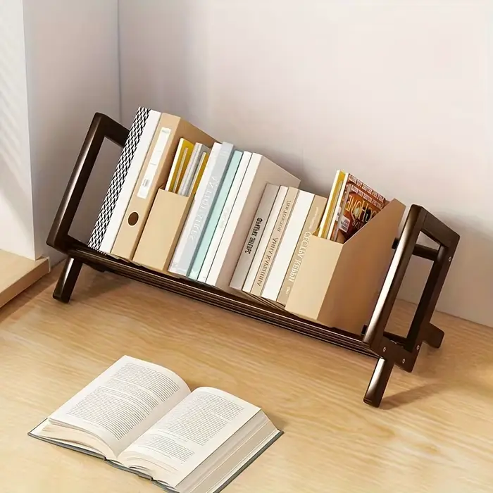 Bibliothèque de bureau maison salon petite décoration bambou étagère décorative