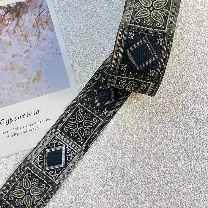 Ruban Jacquard de 1m, Accessoires Décoratifs, Sangle en Dentelle
