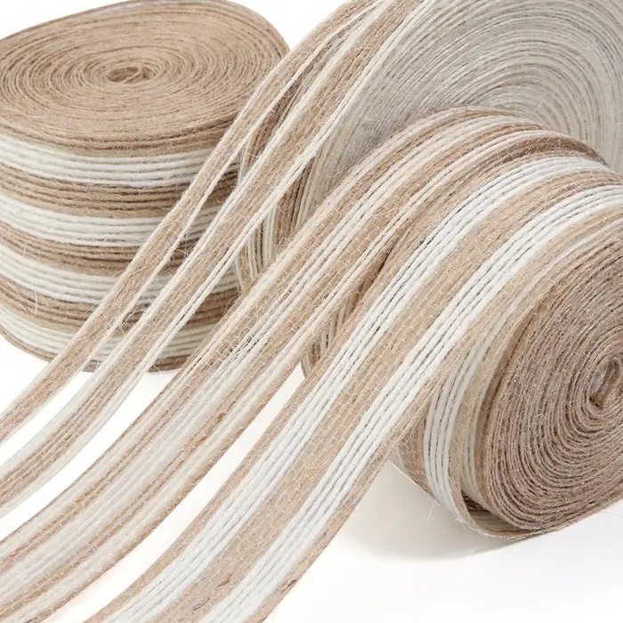 Rouleau de ruban en toile de Jute naturelle