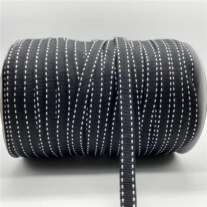 5ayrds/Lot 10mm blanc noir ruban gros grain pour mariage décoration de noël bricolage