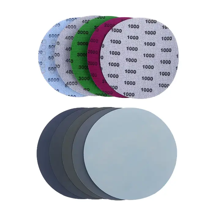 Pack de 15/25 disques de papier de verre de 5 pouces avec grains 1000 à 5000 pour le ponçage humide ou sec