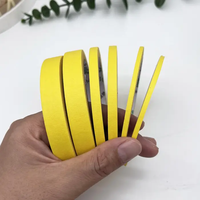 Ruban en papier jaune de 3 tailles-3/6 rouleaux artistiques pour le masquage de peinture en aérosol