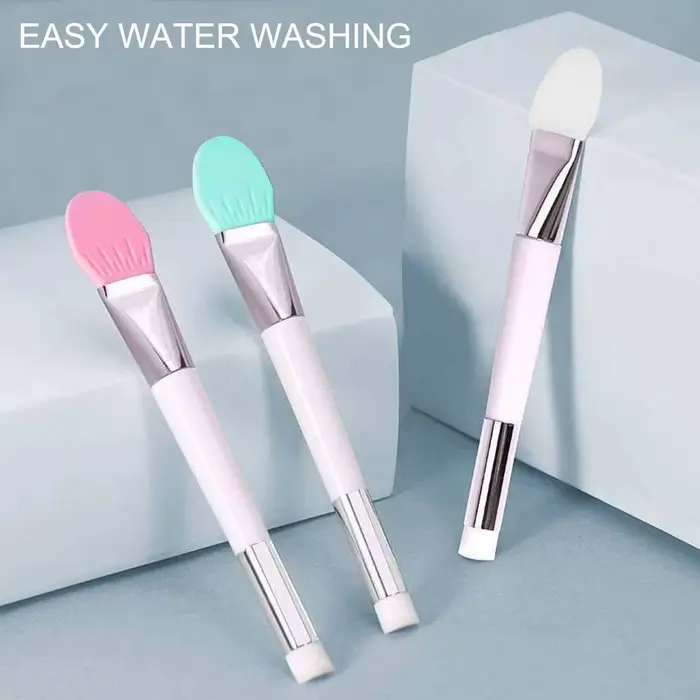 Pinceau de masque en silicone à double extrémité