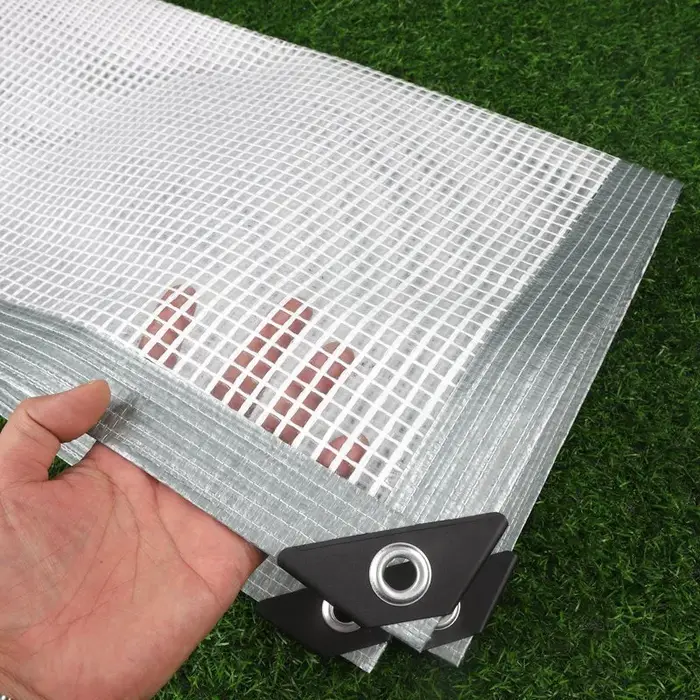 Bâche imperméable en PE renforcée à bord argenté 160 180GSM