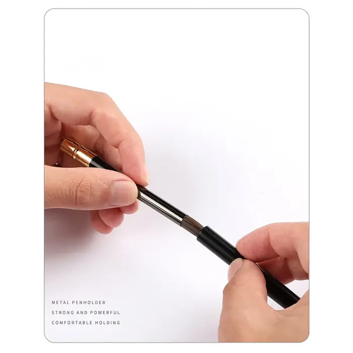 Pinceau de peinture en poils de loup pour le dessin, pinceaux de peinture d'art de haute qualité, poignées amovibles, pinceau d'interconnexion artistique le plus récent, fournitures d'art, 1PC