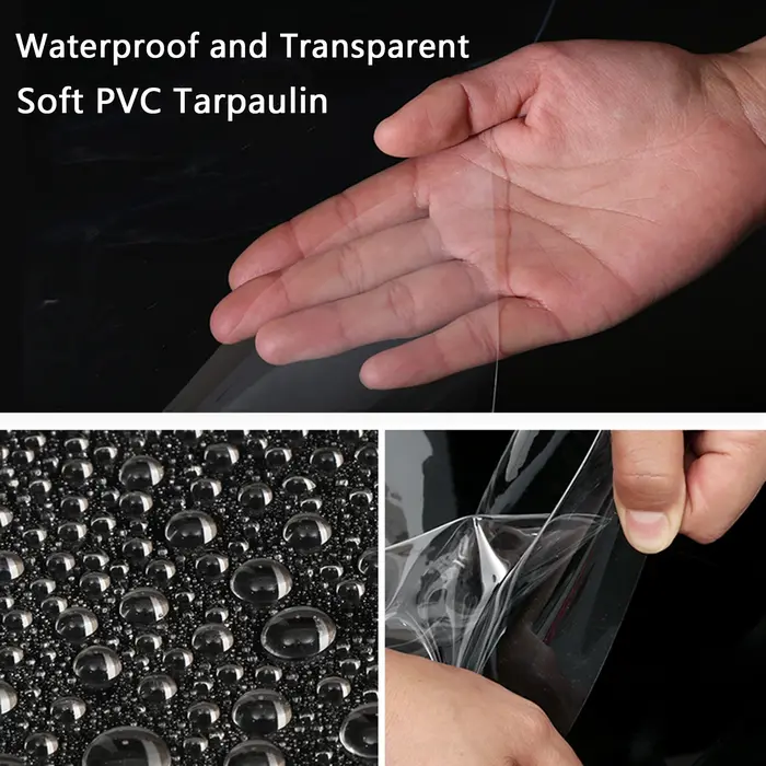 Bâche en PVC transparente imperméable avec œillets