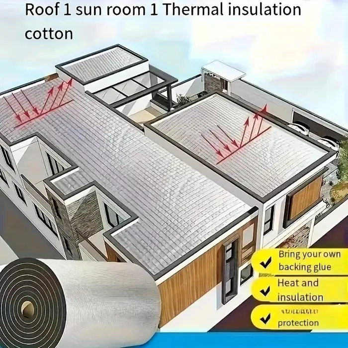 Rouleau d'isolation auto-adhésif pour la réduction du bruit dans les toits et les chambres