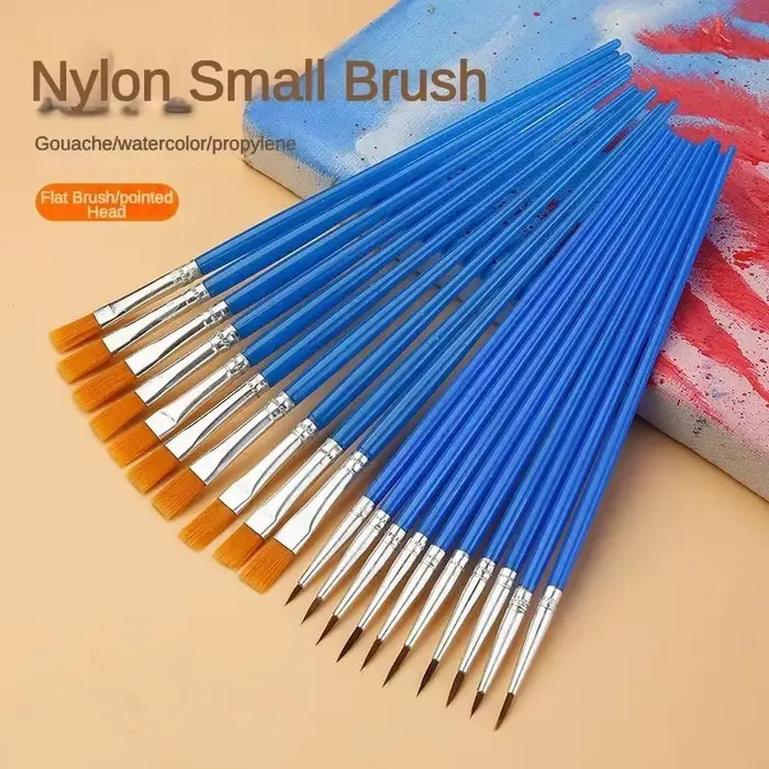 Ensemble de pinceaux acryliques avec huile d'interconnexion artisanale