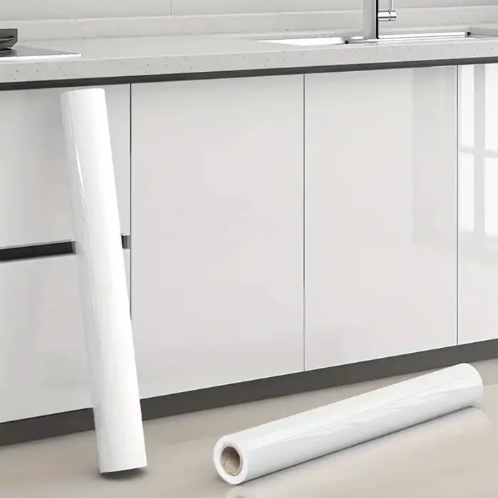 Film décoratif blanc perle pour bricolage