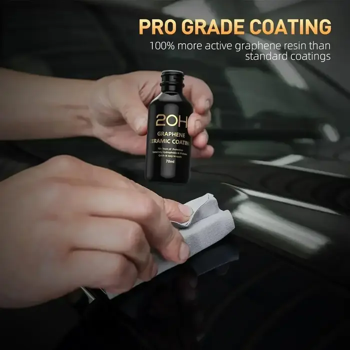 Revêtement céramique au graphène 20H/12H avec technologie auto-réparatrice et anti-UV pour professionnels du detailing
