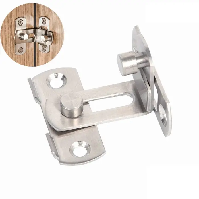 Serrure de porte garde loquet boulon 90 degrés en acier inoxydable bascule