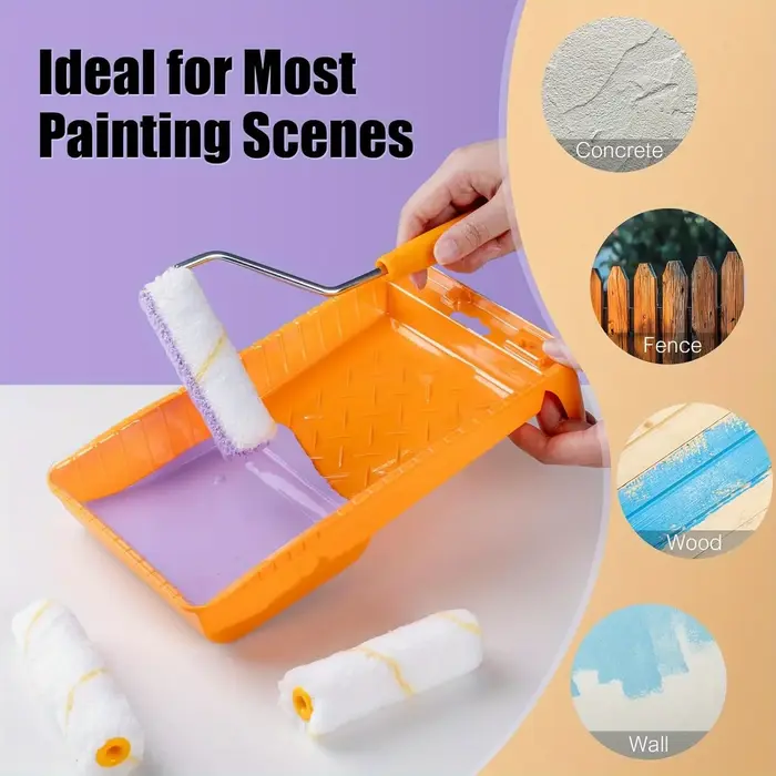 25 pièces nouveau rouleau de peinture brosse poils denses Latex