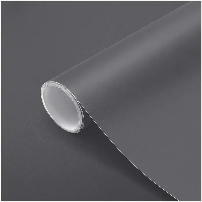 Papier peint auto-adhésif en PVC noir mat