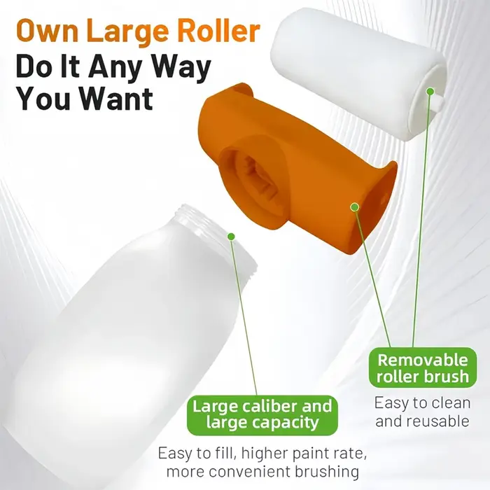 Rouleau applicateur de mastic réutilisable pour réparation murale avec récipient rechargeable