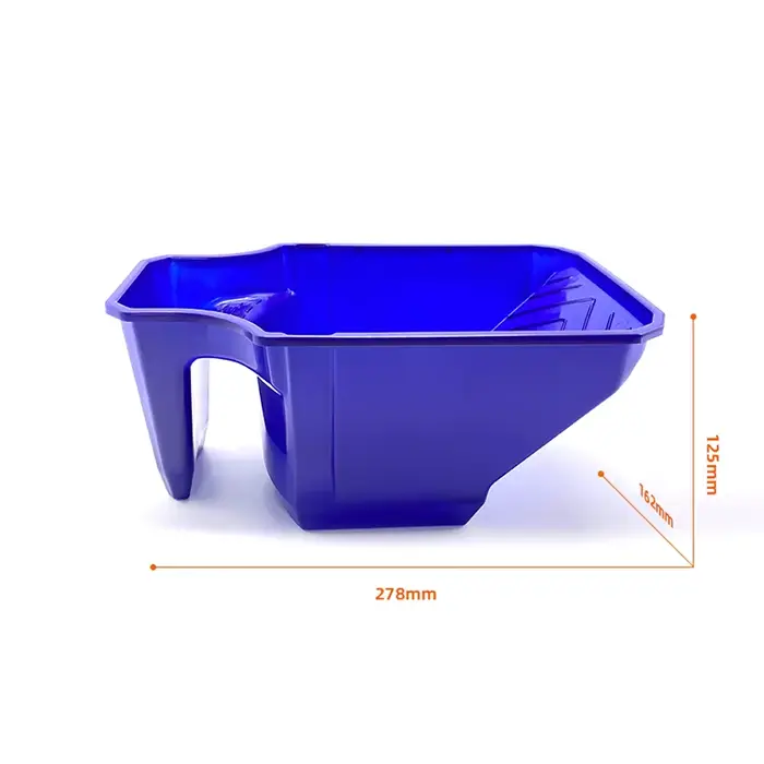 Tasse à peinture portative de 4 pouces avec support de rouleau-matériau PP Durable