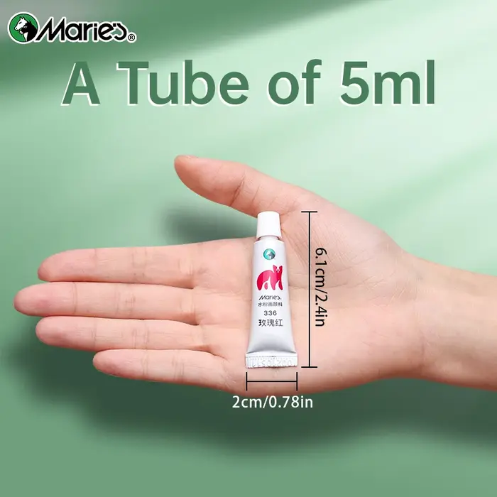 Marie's exacache-Peinture en 36 couleurs et 1 pinceau de 5ml/tube